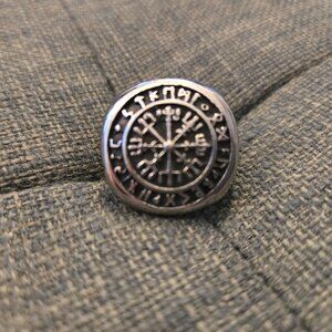 Men's Viking Ring Size 9.5 Fantastic Silver Black Imprint